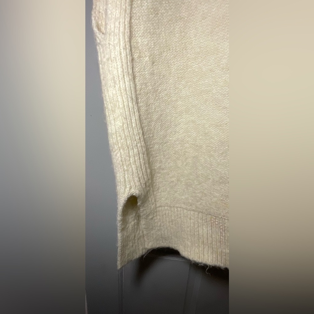 Loft Oversized Turtleneck Cable Knit Sweater Vest/Tunic, Sz XL - Picture 5 of 9